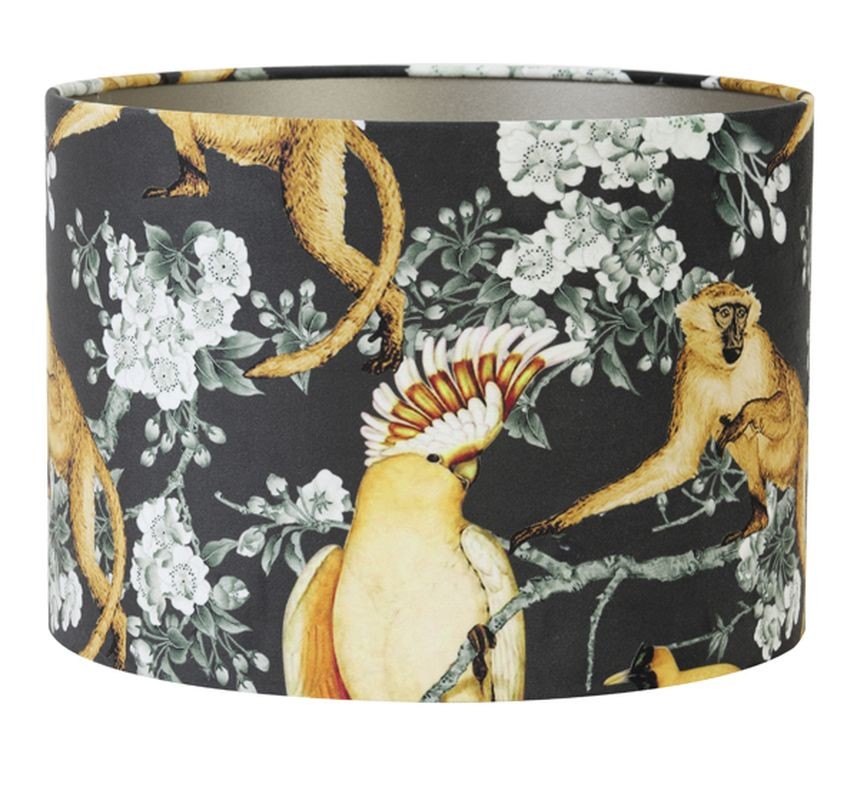 Černé sametové stínidlo na stolní nebo stojací lampu Jungle - Ø 40* 30cm/ E27 Light & Living Černé sametové stínidlo na stolní nebo stojací lampu Jungle - Ø 40* 30cm/ E27 Light & Living