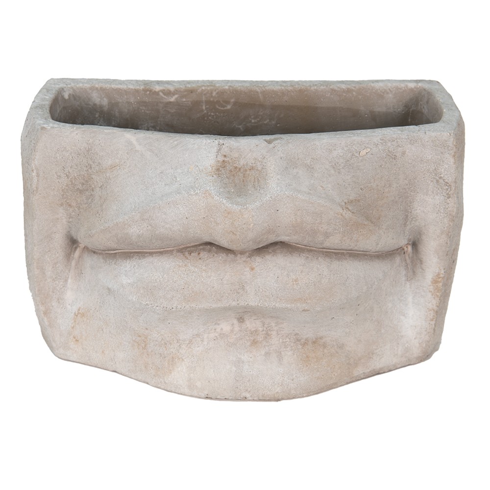 Usměvavý cementový květináč Mouth - 27*16*16 cm