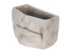 Usměvavý cementový květináč Mouth - 21*13*14 cm Clayre & Eef