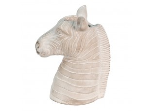 Šedý cementový květináč v designu hlavy zebry - 21*13*26 cm
