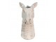 Šedý cementový květináč v designu hlavy zebry - 21*13*26 cm Clayre & Eef