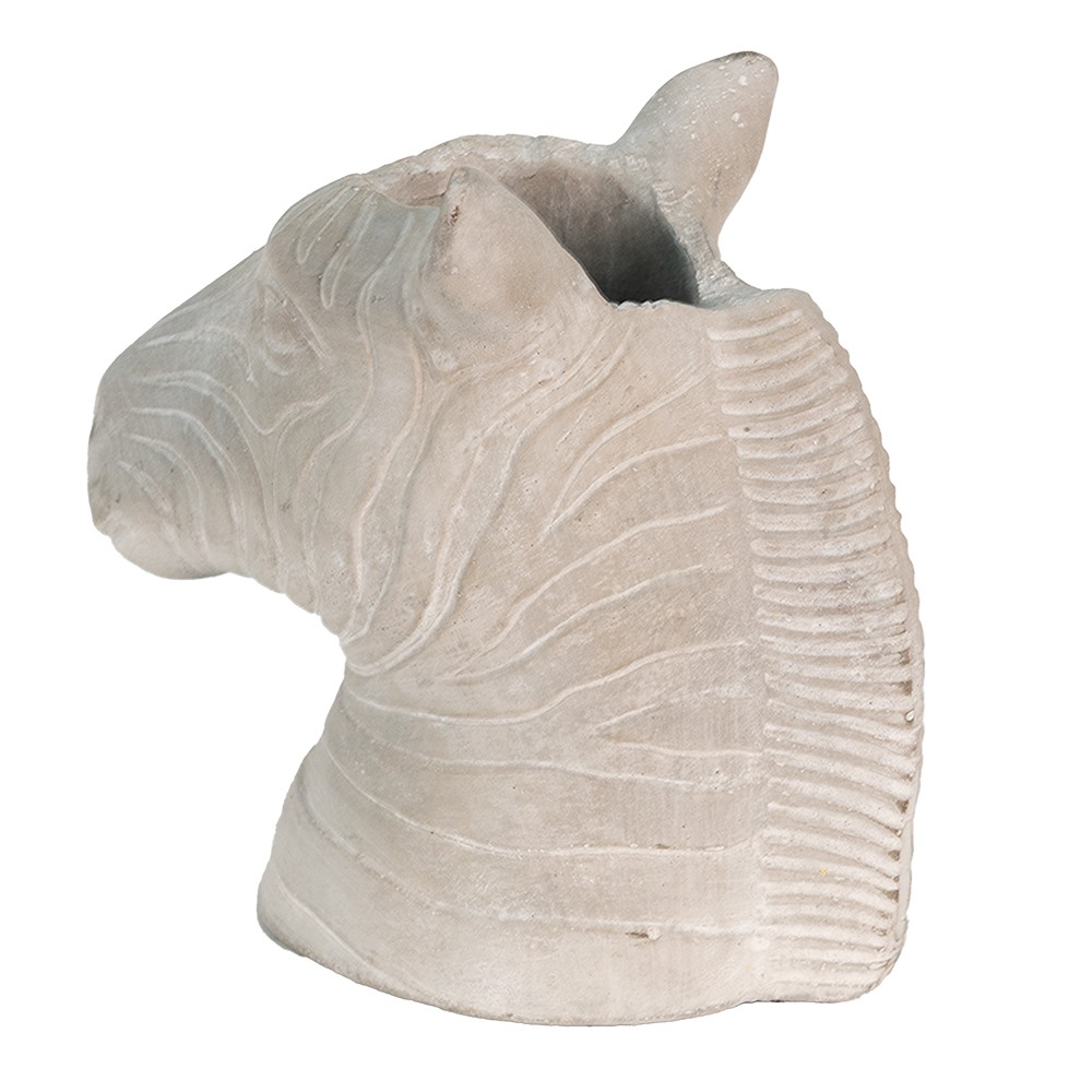 Cementový květináč v designu hlavy zebry - 16*10*15 cm Clayre & Eef Cementový květináč v designu hlavy zebry - 16*10*15 cm Clayre & Eef