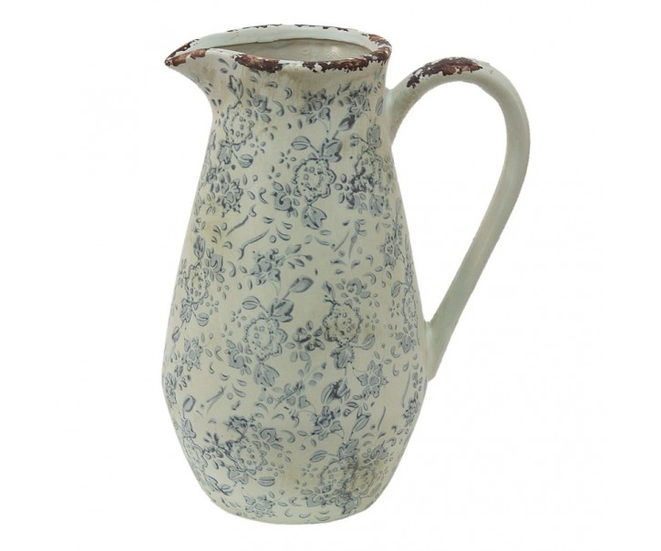 Dekorativní keramický džbán s popraskáním Alana M - 20*14*25 cm Clayre & Eef