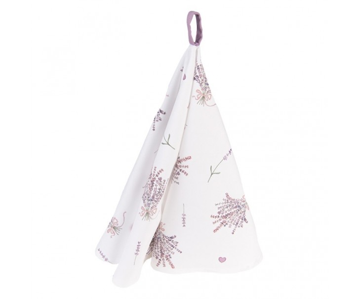 Bavlněná kulatá utěrka Lavander Garden - Ø 80 cm Clayre & Eef