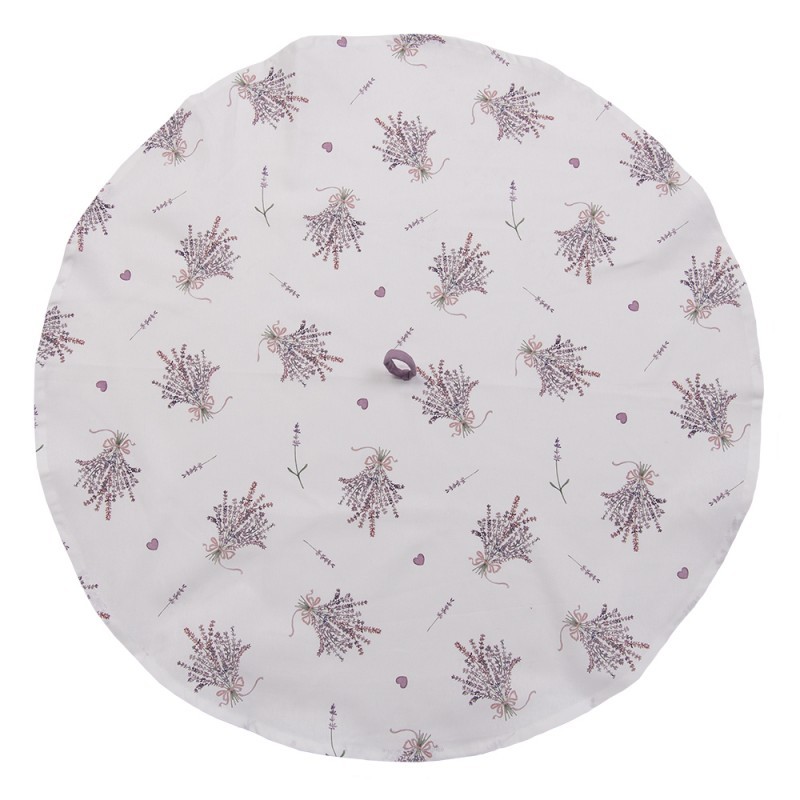 Bavlněná kulatá utěrka Lavander Garden - Ø 80 cm Clayre & Eef Bavlněná kulatá utěrka Lavander Garden - Ø 80 cm Clayre & Eef
