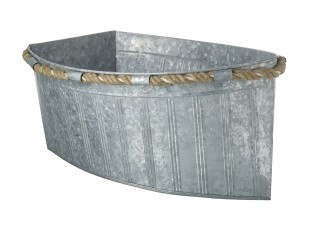 Plechový obal na květináč ve tvaru lodi Boat Planter - Ø 28*40*56cm