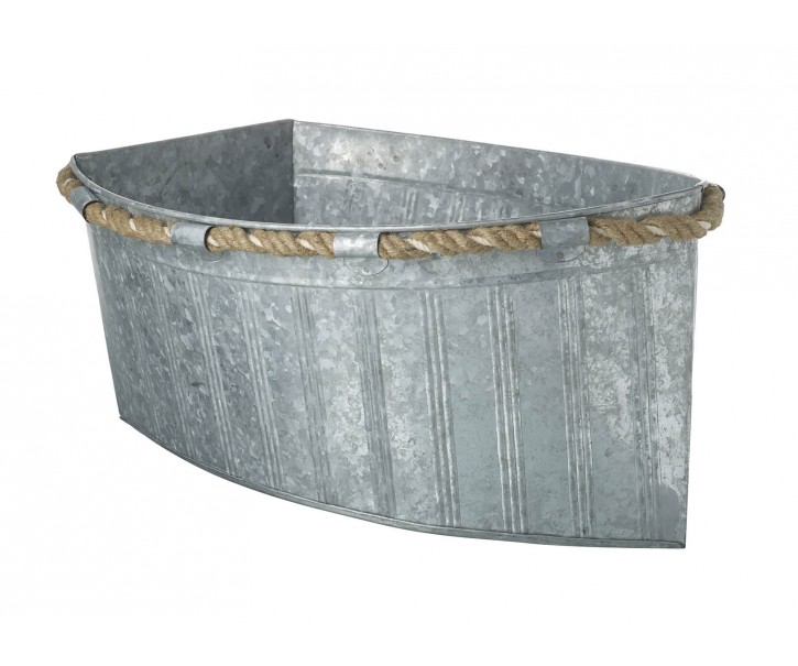 Plechový obal na květináč ve tvaru lodi Boat Planter - Ø 28*40*56cm Ostatn&iacute;
