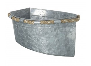 Plechový obal na květináč ve tvaru lodi Boat Planter - Ø 23*30*44cm