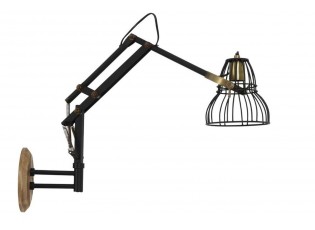 Černo-bronzová kovová nástěnná lampa Jackson antique - 73*18*45 cm/E27/40W