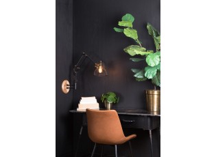 Černo-bronzová kovová nástěnná lampa Jackson antique - 73*18*45 cm/E27/40W