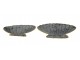 2ks plechové dekorační tácy ve tvaru mušle - 30*24*6 / 26*20*5 cm Clayre & Eef
