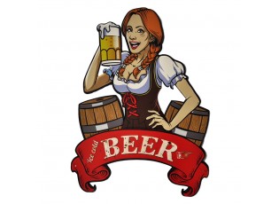 Nástěnná kovová cedule Ice cold Beer - 60*1*80 cm
