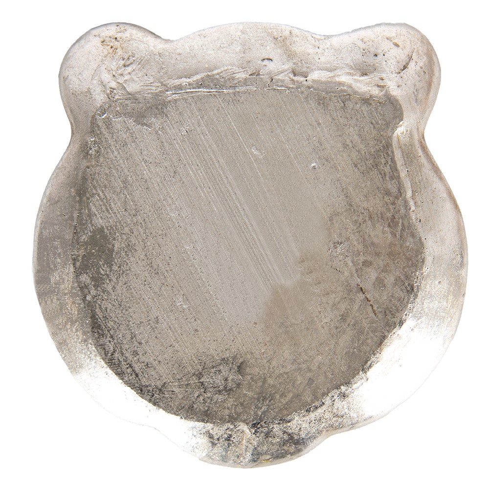 Stříbrná dekorativní miska/talířek v dekoru hlavy tygra Tiger - 19*19*2 cm Clayre & Eef Stříbrná dekorativní miska/talířek v dekoru hlavy tygra Tiger - 19*19*2 cm Clayre & Eef