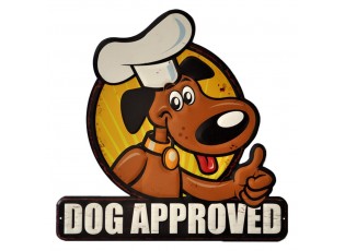 Kovová nástěnná cedule Dog Approved - 50*1*50 cm