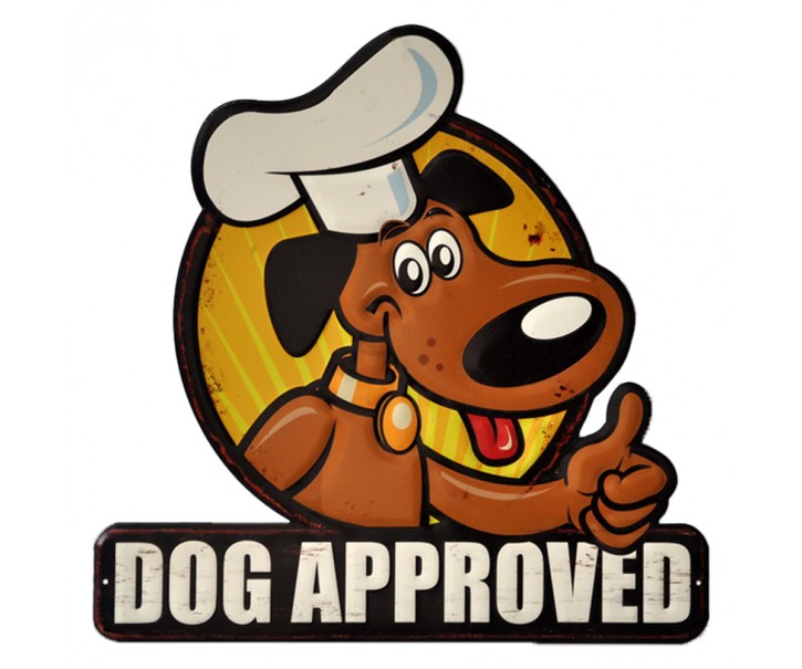 Kovová nástěnná cedule Dog Approved - 50*1*50 cm Clayre & Eef