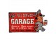 Červená kovová nástěnná cedule Bob´s Garage - 50*1*30 cm Clayre & Eef