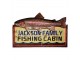 Kovová nástěnná cedule Fishing Cabin - 61*1*39 cm Clayre & Eef