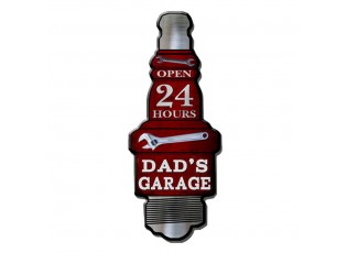 Kovová nástěnná cedule Daďs Garage - 20*1*50 cm