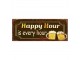 Nástěnná kovová cedule Happy Hour - 50*1*20 cm Clayre & Eef