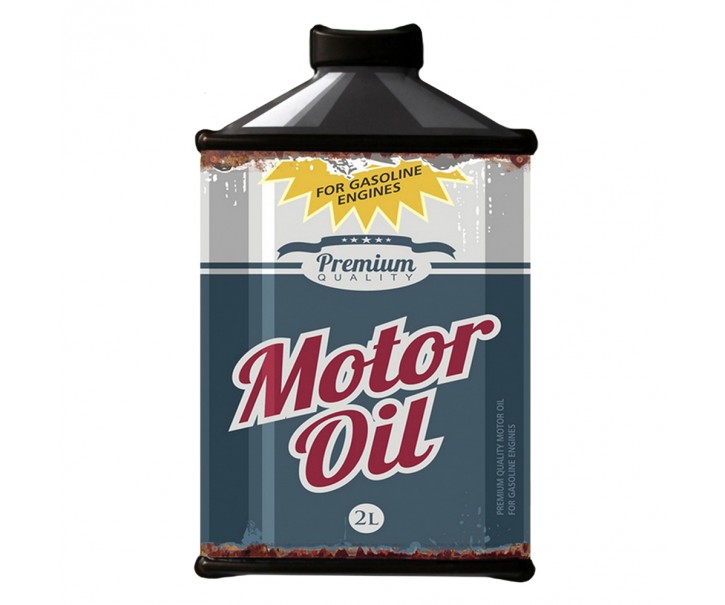 Kovová nástěnná cedule Motor Oil - 19*1*30 cm Clayre & Eef