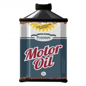 Kovová nástěnná cedule Motor Oil - 19*1*30 cm
