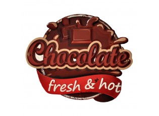 Hnědá kovová nástěnná cedule Chocolate - 45*1*36 cm