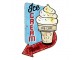 Kovová nástěnná cedule Ice Cream here - 40*1*60 cm Clayre & Eef