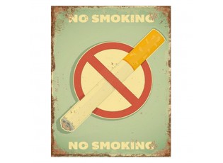 Kovová nástěnná cedule No Smoking - 20*1*25 cm