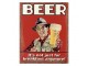 Červená kovová nástěnná cedule Beer - 20*1*25 cm Clayre & Eef
