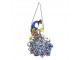 Závěsný Tiffany panel páv Peacock Blue - 35*70 cm Clayre & Eef