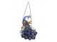 Závěsný Tiffany panel páv Peacock Blue - 35*70 cm Clayre & Eef