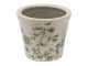 Keramický obal na květináč se zelenými květy Ganni green XS - Ø 8*7 cm Clayre & Eef