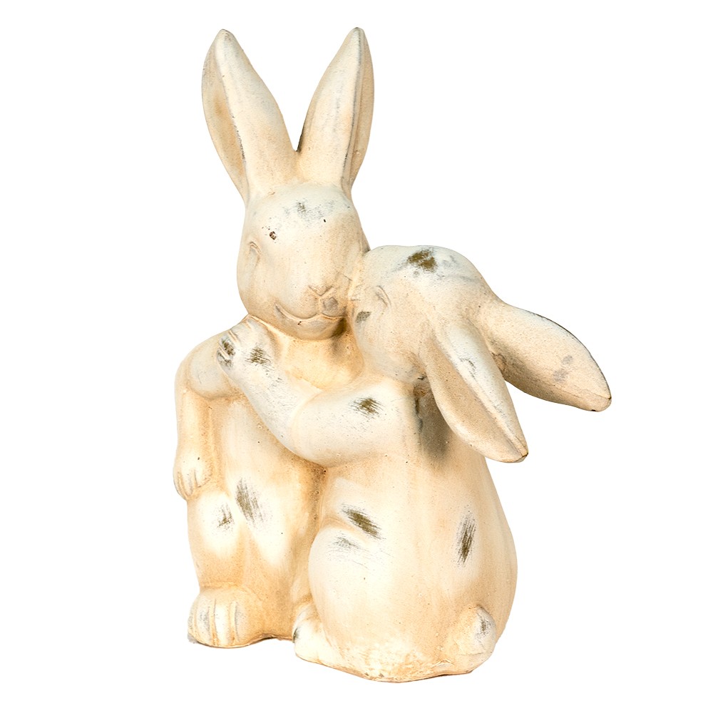 Béžová antik dekorace zamilovaní králíčci - 20*10*25 cm Clayre & Eef Béžová antik dekorace zamilovaní králíčci - 20*10*25 cm Clayre & Eef