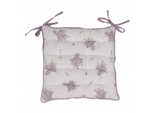 Bavlněný podsedák s levandulemi a výplní Lavander Garden - 40*40*4 cm