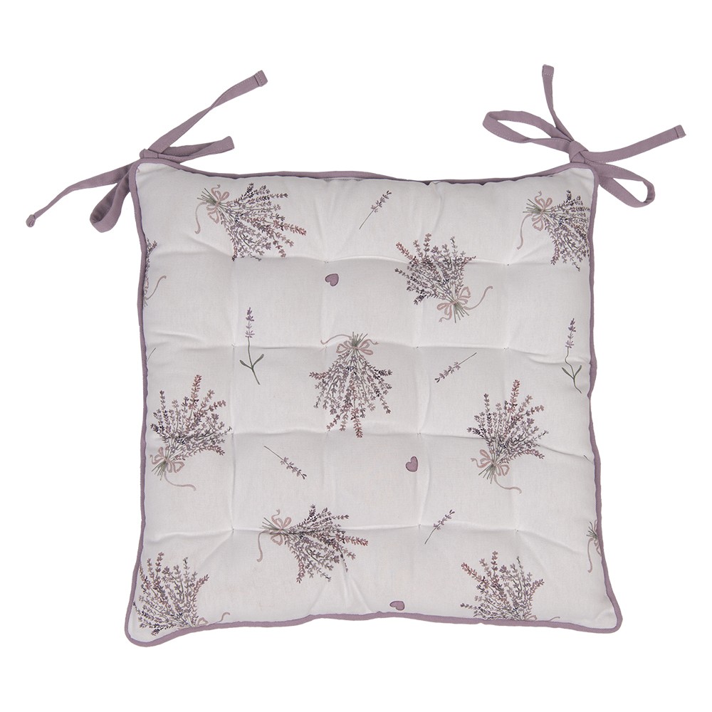 Bavlněný podsedák s výplní Lavander Garden - 40*40*4 cm