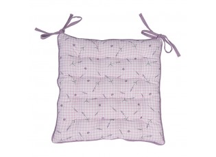 Bavlněný podsedák s levandulemi a výplní Lavander Garden - 40*40*4 cm