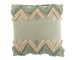 Tyrkysový polštář s výplní a třásněmi Zig zag blue - 45*11*45cm J-Line by Jolipa