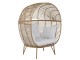 Béžové ratanové zahradní křeslo Lounge Beige Oval - 115*110*148 cm J-Line by Jolipa