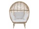 Béžové ratanové zahradní křeslo Lounge Beige Oval - 115*110*148 cm J-Line by Jolipa