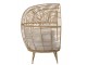 Béžové ratanové zahradní křeslo Lounge Beige Oval - 115*110*148 cm J-Line by Jolipa