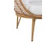 Béžové ratanové zahradní křeslo Lounge Beige Oval - 115*110*148 cm J-Line by Jolipa