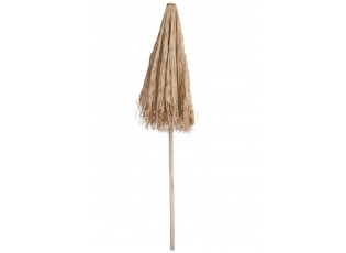 Přírodní slaměný dekorační slunečník Straw L - ∅ 290*240 cm