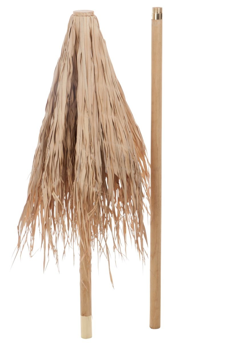 Přírodní slaměný dekorační slunečník Straw S - ∅ 150*270 cm J-Line by Jolipa Přírodní slaměný dekorační slunečník Straw S - ∅ 150*270 cm J-Line by Jolipa