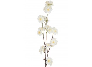Dekorační umělá větvička s krémovými květy Kersenboom - 77,5 cm