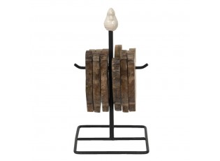 Stojan s malými podtácky ve tvaru slepičky Chick Bei - 11*11*22 cm