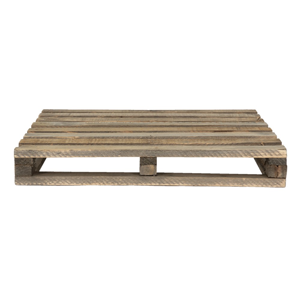 Hnědý antik dekorační stolek na květiny ve tvaru palety - 40*32*5 cm Clayre & Eef Hnědý antik dekorační stolek na květiny ve tvaru palety - 40*32*5 cm Clayre & Eef