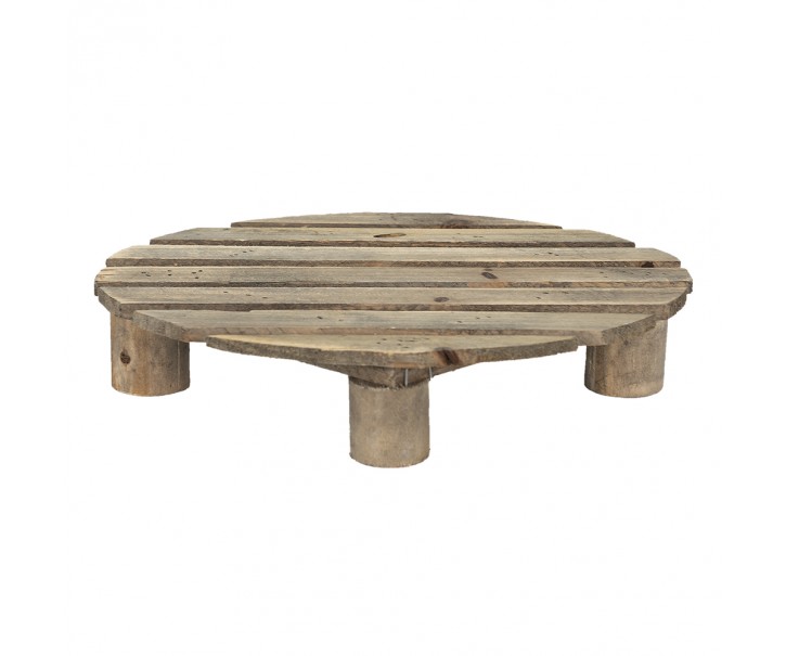 Hnědý antik dekorační stolek na květiny - 30*24*6 cm Clayre & Eef