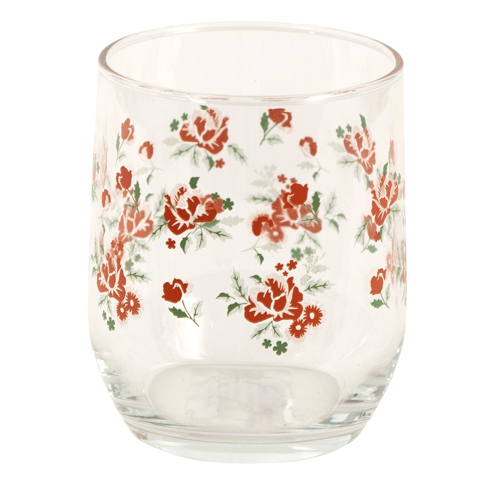 Sklenička s květy Little Rose Collection - Ø 8*9 cm / 300 ml Clayre & Eef Sklenička s květy Little Rose Collection - Ø 8*9 cm / 300 ml Clayre & Eef