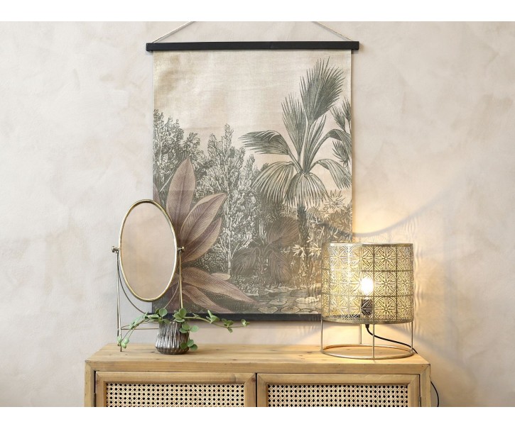 Nástěnná vintage mapa s palmou Palm Trees - 76*97 cm Chic Antique