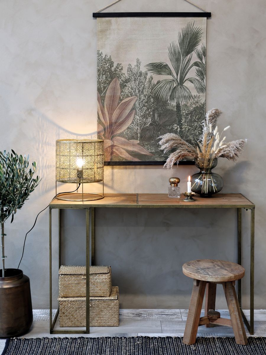 Nástěnná vintage mapa s palmou Palm Trees - 76*97 cm Chic Antique Nástěnná vintage mapa s palmou Palm Trees - 76*97 cm Chic Antique